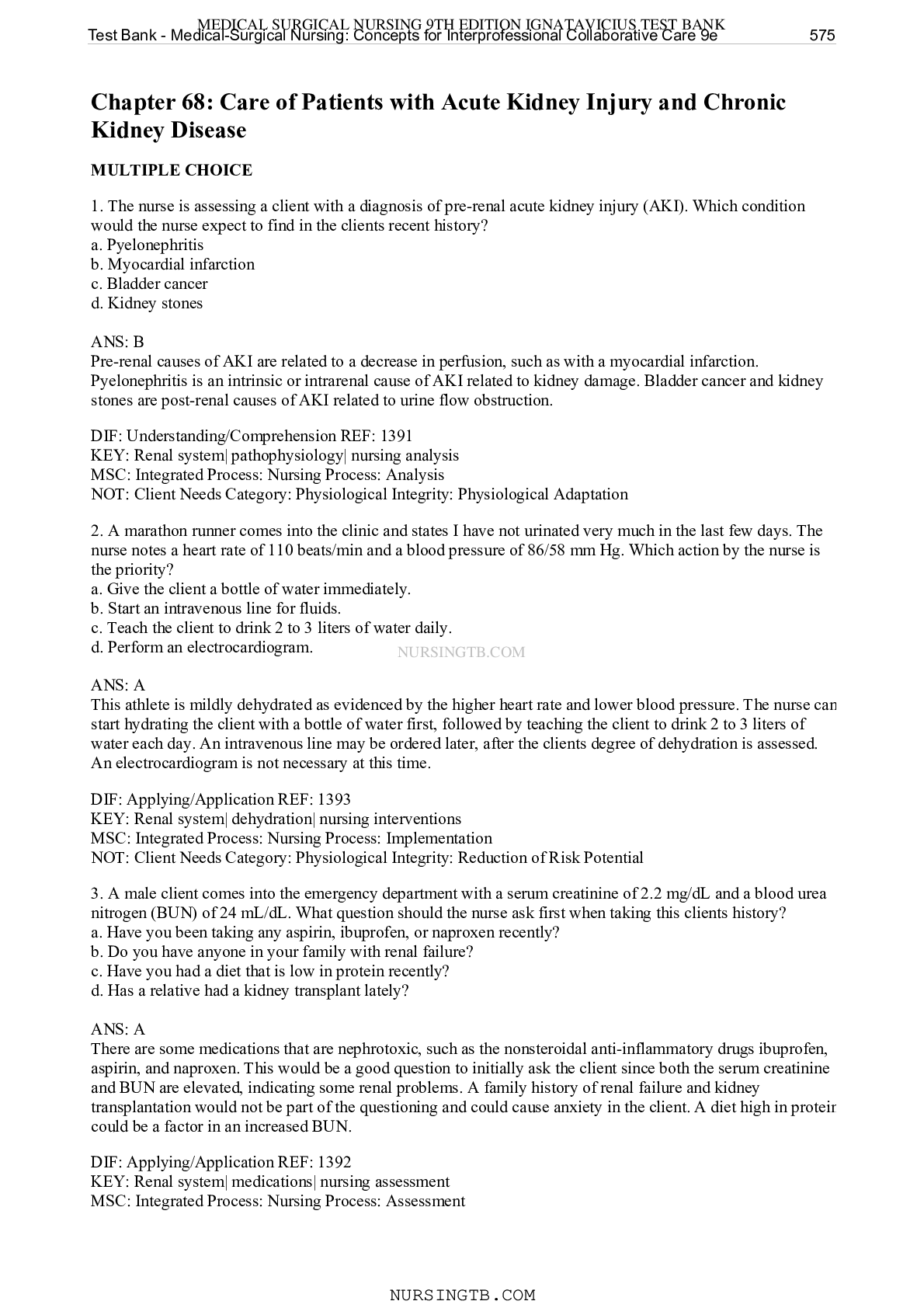 Preview image for Chapter 68: Care of Patients with Acute Kidney Injury and Chronic Kidney Disease